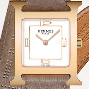 Hermes Heure H Ladies Quartz W049201WW00 Rose Gold-tone